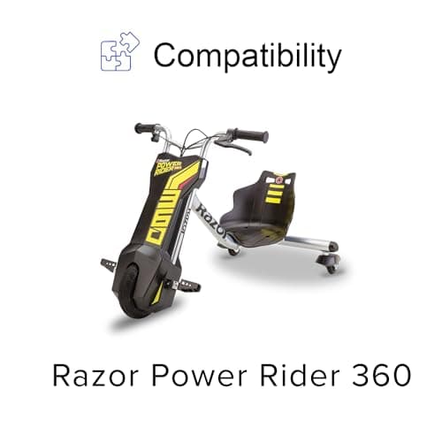 AlveyTech 12 Volt AGM Battery Pack for Razor Power Rider 360 Electric Bike - Replacement Premium 5 Ah Battery with Harness  
AlveyTech 12 Volt AGM Battery Pack for Razor Power Rider 360 Electric Bike - Ideal for Replacement & Recharging  
AlveyTech 1