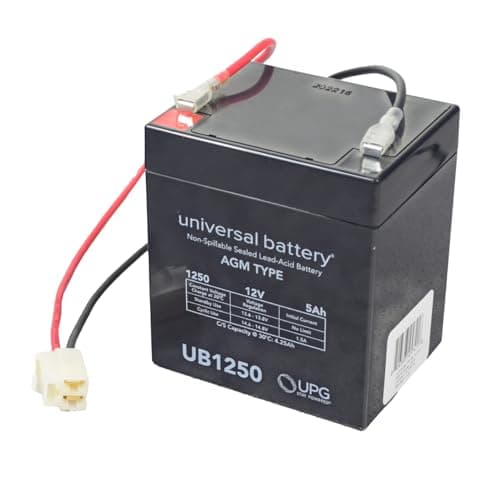 AlveyTech 12 Volt Battery Kit for Razor MX125 Dirt Rocket Electric Dirt Bike - Replacement AGM Battery with Wiring Harness (5 Ah) - Premium Rechargeable Battery for Electric Bikes