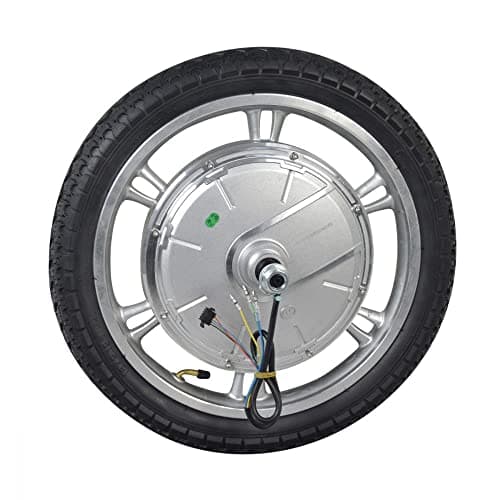 AlveyTech Rear Wheel Assembly with Hub Motor - Compatible with Razor Ecosmart Metro HD & Metro SUP Electric Scooters - Pneumatic Tread Tire, 350W Brushless Motor - Excellent Road Grip