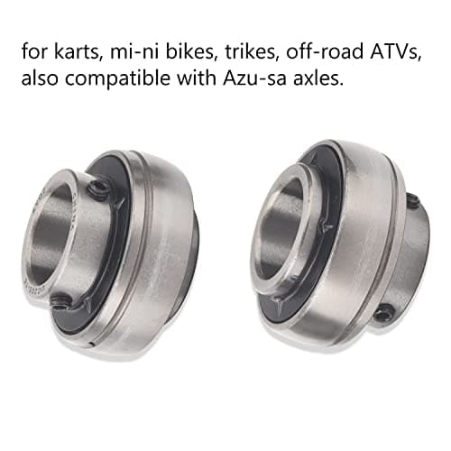 Live Axle Bearing Kit for 1 inch Go-Karts with Azusa Axles and 3-Hole Flangettes