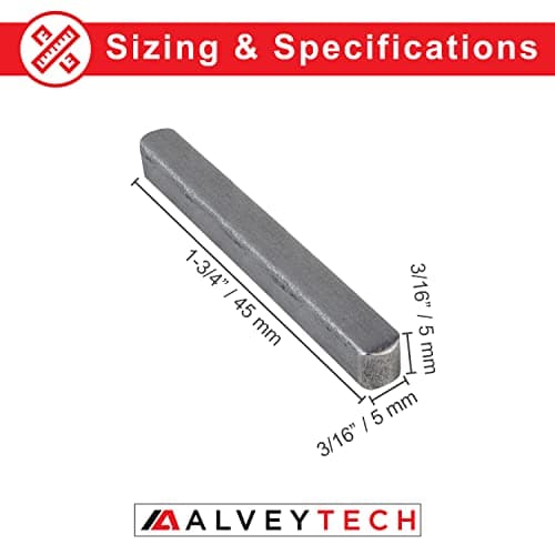 5mm x 5mm x 45mm Axle Key for Mini Bikes and Go-Karts
