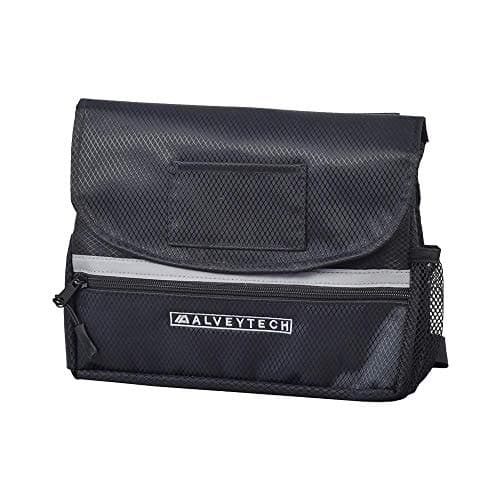 AlveyTech Mobility Scooter Saddle Bag & Cup Holder Combo (Black/Black)