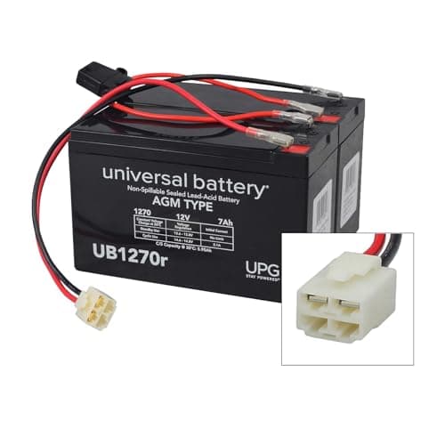 AlveyTech 24 Volt 7 Ah Battery Pack with Harness - Replacement Set (x2 12V) SLA Batteries - Electric Power Scooter Parts