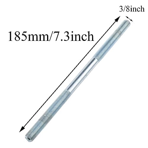 185MM Bicycle Rear Hub Axle 3/8Inch Silver - 1PCS