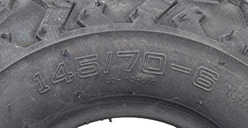 AlveyTech 145/70-6 Front Tire with V-Tread - fits Coleman KT196/CK196-T Go-Kart