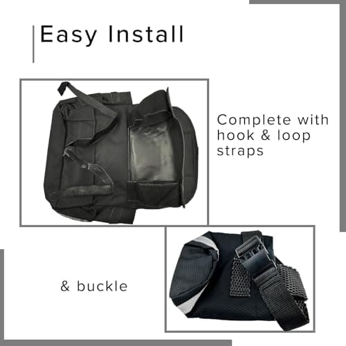 AlveyTech Mobility Scooter Saddle Bag & Cup Holder Combo (Black/Black)