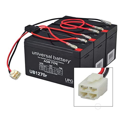 AlveyTech 36 Volt Battery Pack (7 Ah, with Harness) - Ideal for Razor EcoSmart Metro, 12V Replacement Batteries, Electric Dirt Scooter - High Capacity, Quick Charge, Suitable for Outdoor Adventure - Universal Rechargeable SLA AGM Battery Pack, Kit of