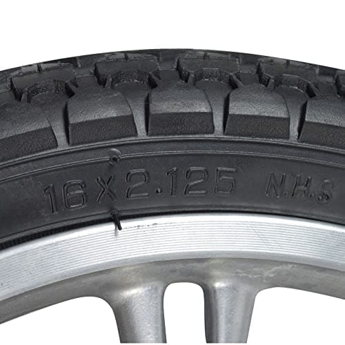 AlveyTech Rear Wheel Assembly with Hub Motor - Compatible with Razor Ecosmart Metro HD & Metro SUP Electric Scooters - Pneumatic Tread Tire, 350W Brushless Motor - Excellent Road Grip