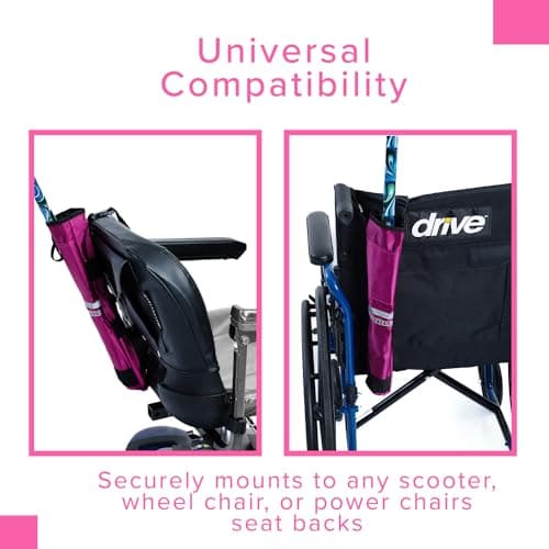 AlveyTech Berry Cane Holder with Clip Buckle for Mobility Devices