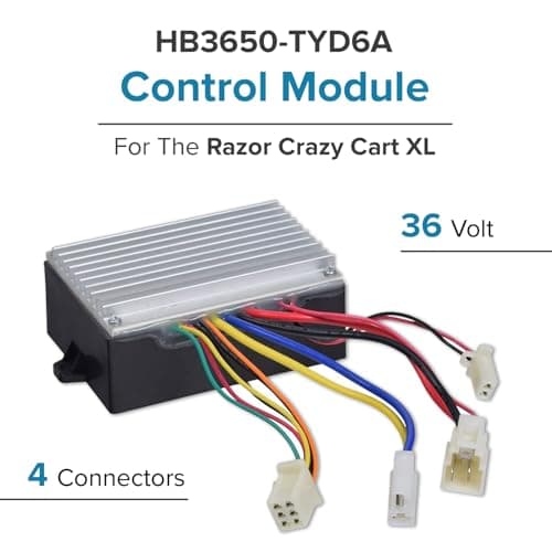 AlveyTech 36V HB3650-TYD6A Controller for Razor Crazy Cart XL 1+ (4-Wire)