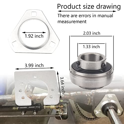 Live Axle Bearing Kit for 1 inch Go-Karts with Azusa Axles and 3-Hole Flangettes