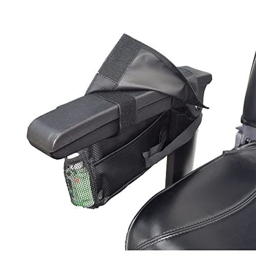AlveyTech Mobility Scooter Saddle Bag & Cup Holder Combo (Black/Black)