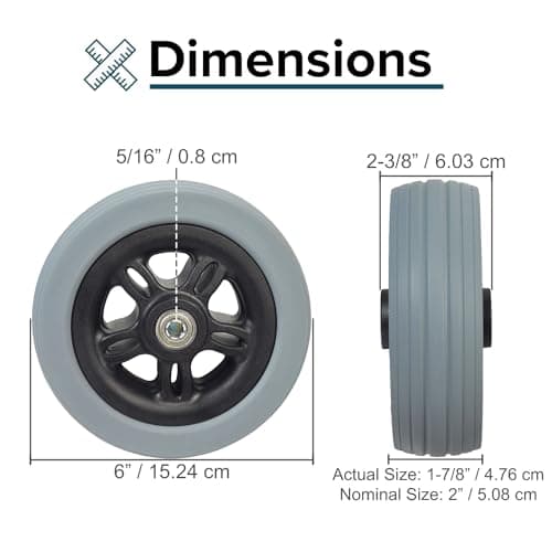 AlveyTech Anti-Tip/Rear Caster Wheel for Jazzy 614 & 614 HD