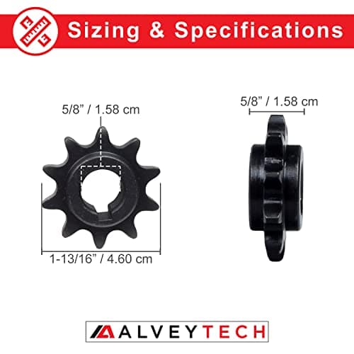 10 Tooth #40/#41/420 Chain Sprocket - for Baja, Coleman, Hammerhead, Manco, Predator 212cc 6.5 Hp, Realtree, Yerf-Dog, Mini Dirt Bike, Go-Kart