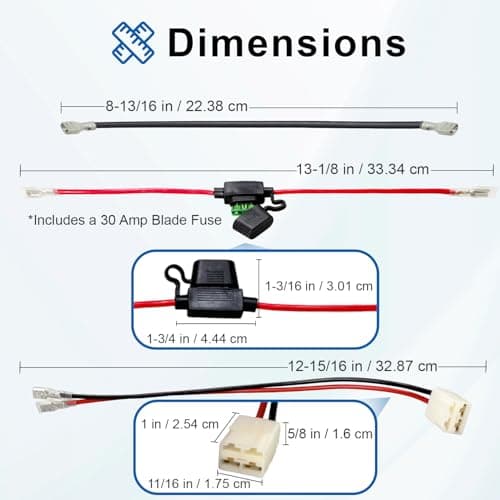 AlveyTech 24 Volt 7 Ah Battery Pack with Harness - Replacement Set (x2 12V) SLA Batteries - Electric Power Scooter Parts