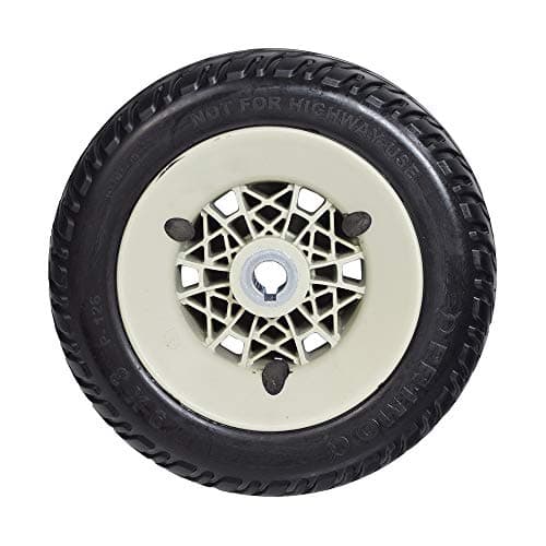 9x3 Flat-Free Drive Wheel Assembly for Jazzy Select Elite & Pride TSS 300 - Replacement Low Profile Wheels for Power Mobility Chair