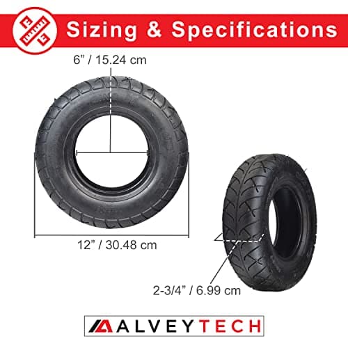 Replacement Tire for ActiveCare Medical Prowler 3310/3410, Afikim Afiscooter C3 and S4 Scooters/Gokarts/Hand Trucks
