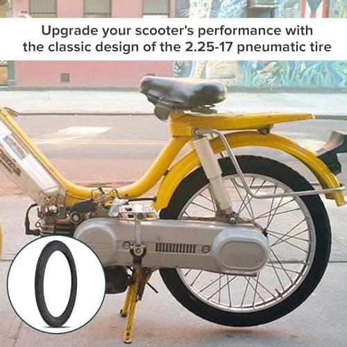 AlveyTech 2.25-17 Inner Tube and Tire Kit for Scooters & Mopeds - Replacement Bundle with CY101 Tread