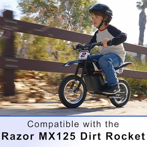 AlveyTech 12 Volt Battery Kit for Razor MX125 Dirt Rocket Electric Dirt Bike - Replacement AGM Battery with Wiring Harness (5 Ah) - Premium Rechargeable Battery for Electric Bikes