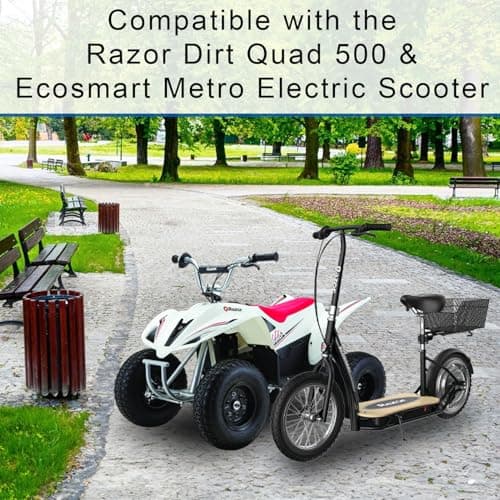 AlveyTech 36 Volt Battery Pack (7 Ah, with Harness) - Ideal for Razor EcoSmart Metro, 12V Replacement Batteries, Electric Dirt Scooter - High Capacity, Quick Charge, Suitable for Outdoor Adventure - Universal Rechargeable SLA AGM Battery Pack, Kit of