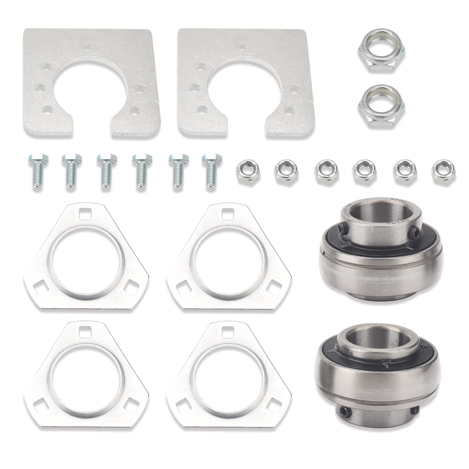 Live Axle Bearing Kit for 1 inch Go-Karts with Azusa Axles and 3-Hole Flangettes