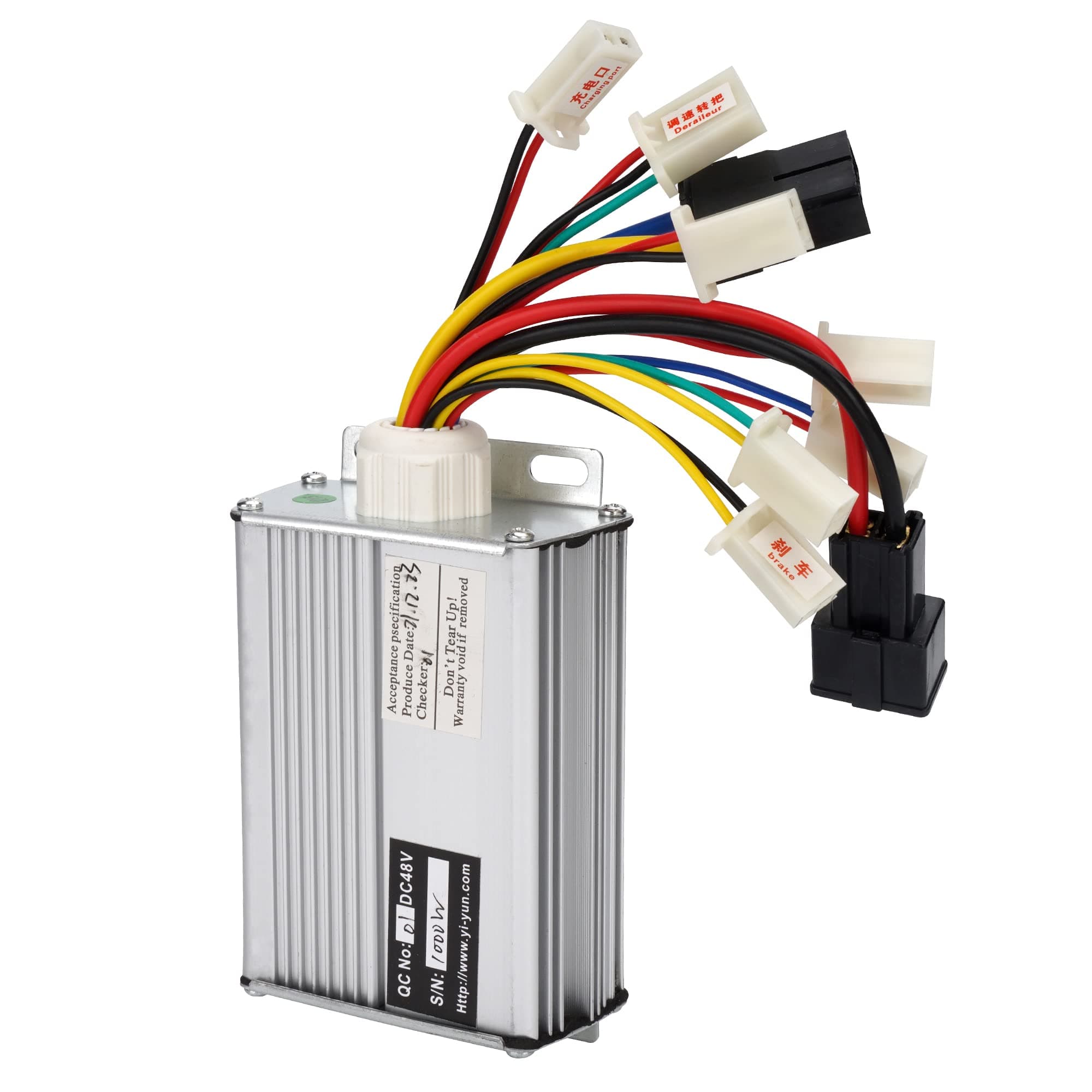 Aftermarket 48v 1000w Controller for Brushed Electric Scooter with Black Connector Terminal