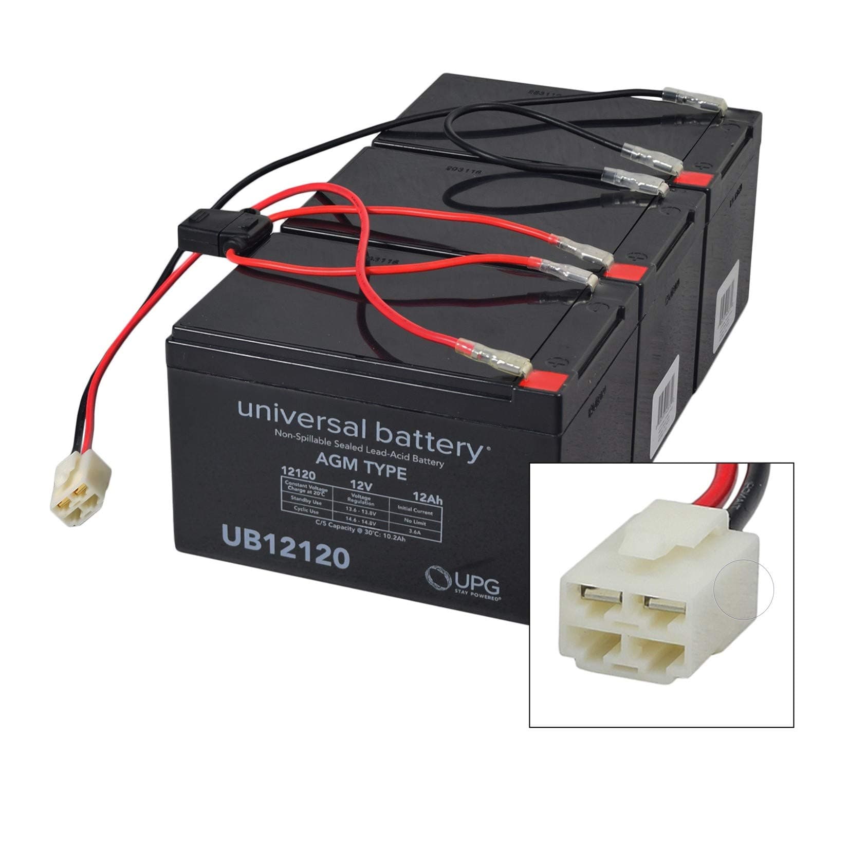 36V Sealed Lead Acid Battery Pack for Razor Crazy Cart XL - Non-Spillable SLA/AGM Deep Cycle Rechargeable Batteries