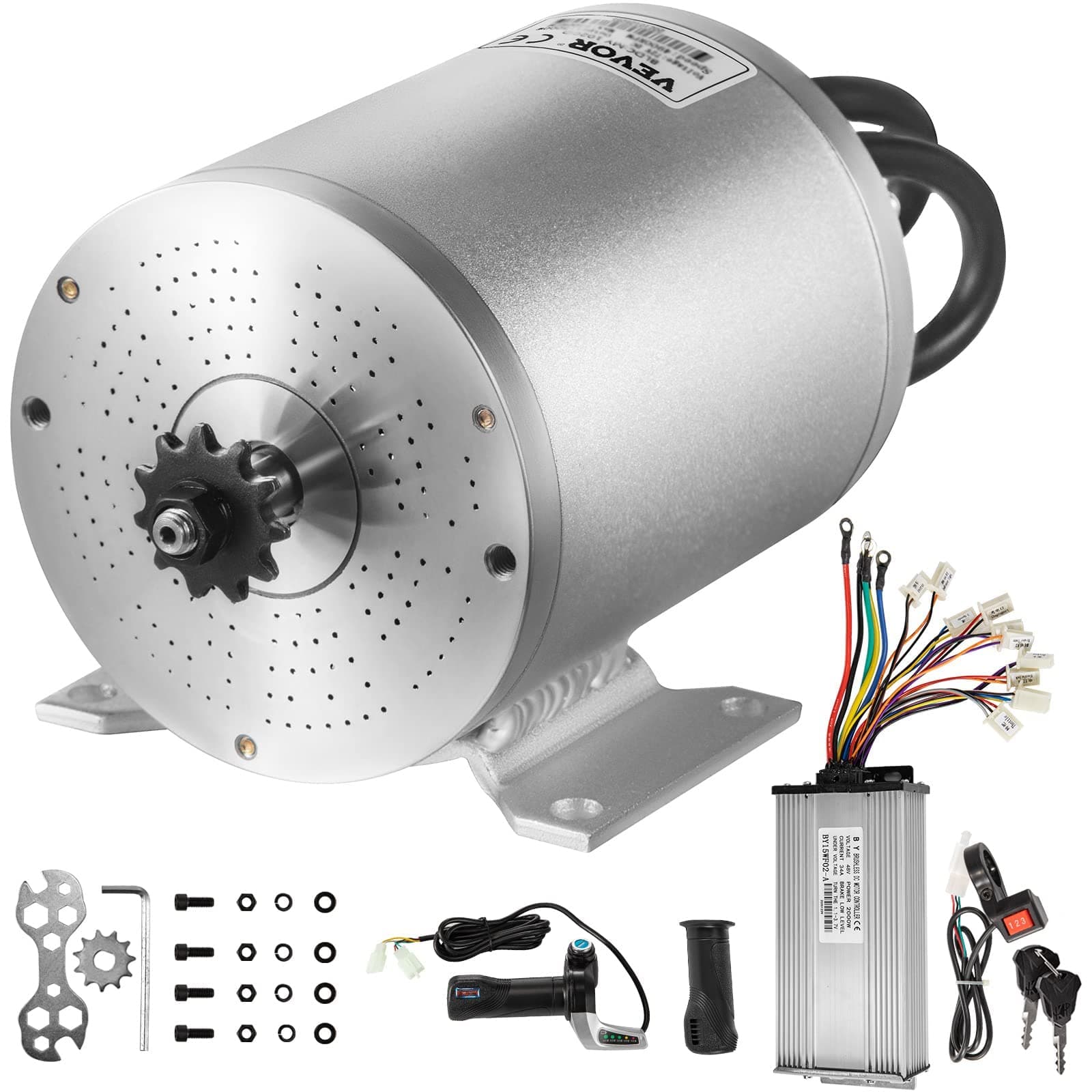 Electric Brushless DC Motor 48V 2000W High Speed Motor Kit for Go Kart ATV Scooter Motorcycle