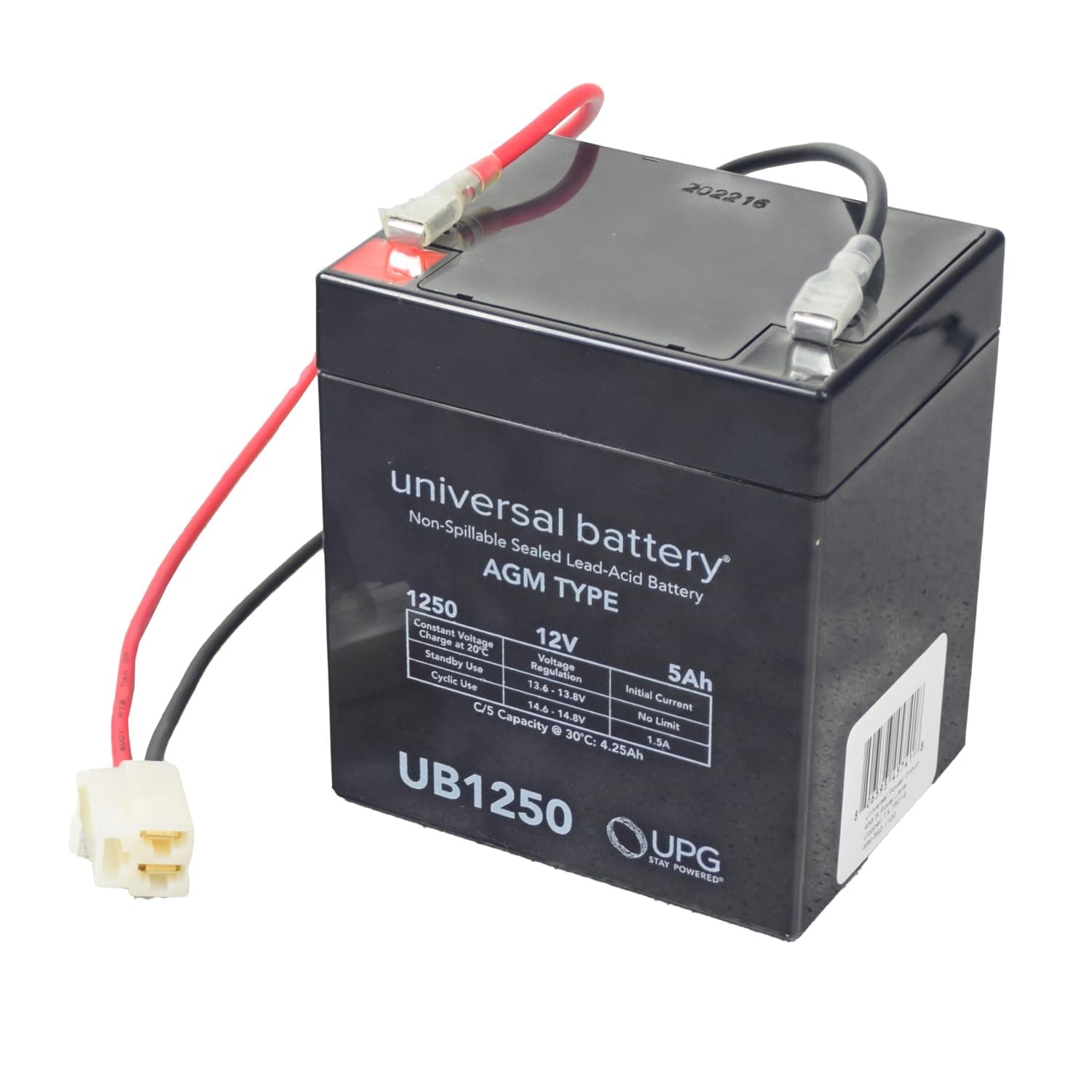 AlveyTech 12 Volt Battery Kit for Razor MX125 Dirt Rocket Electric Dirt Bike - Replacement AGM Battery with Wiring Harness (5 Ah) - Premium Rechargeable Battery for Electric Bikes